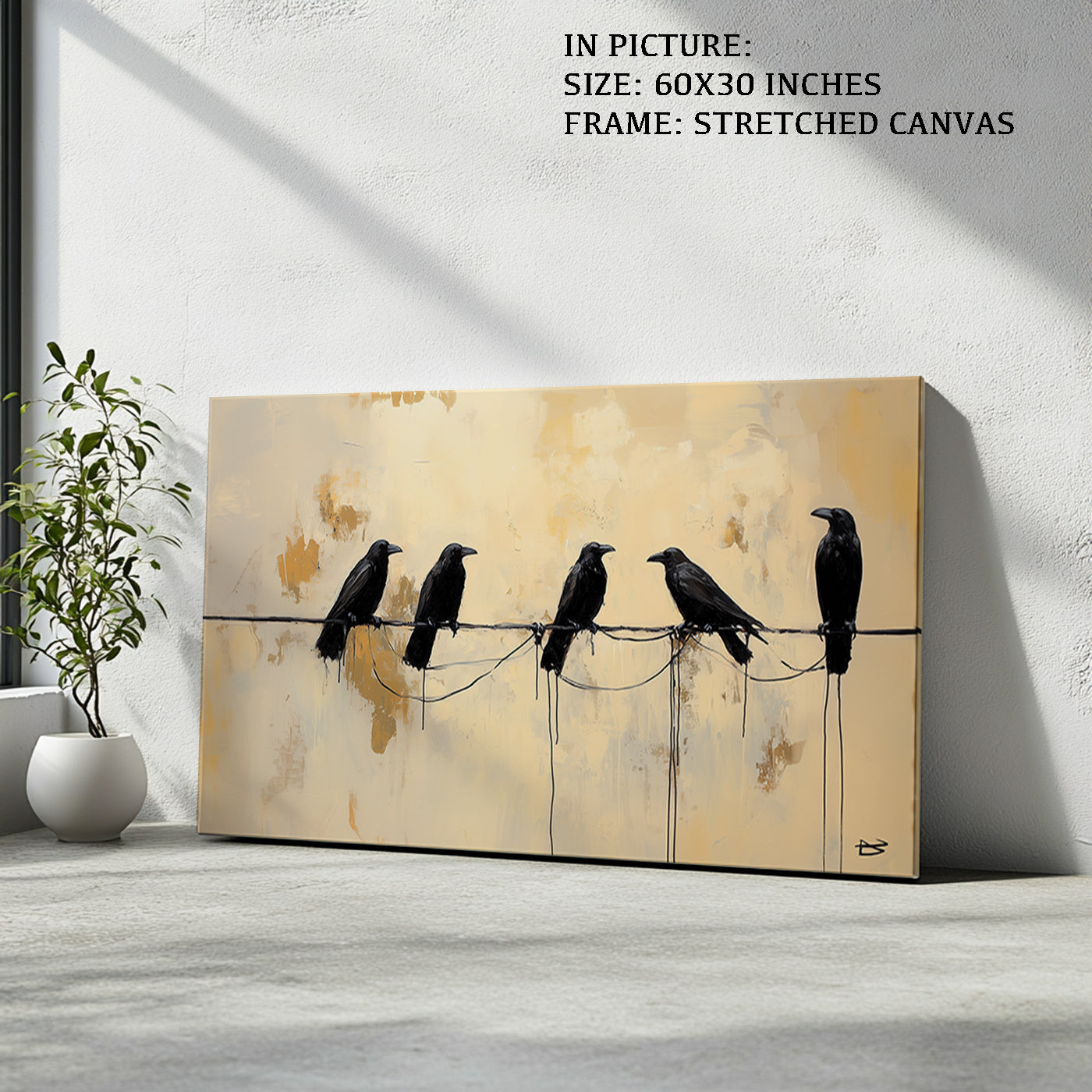 Artwork in Natural Wood Frame