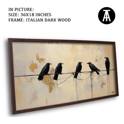 Artwork in Dark Wood Frame