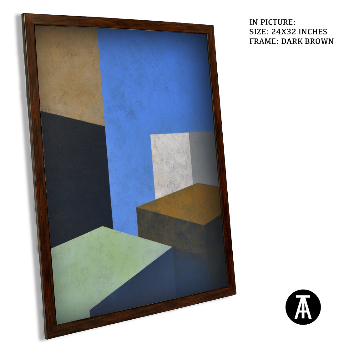 Artwork in Dark Brown Frame