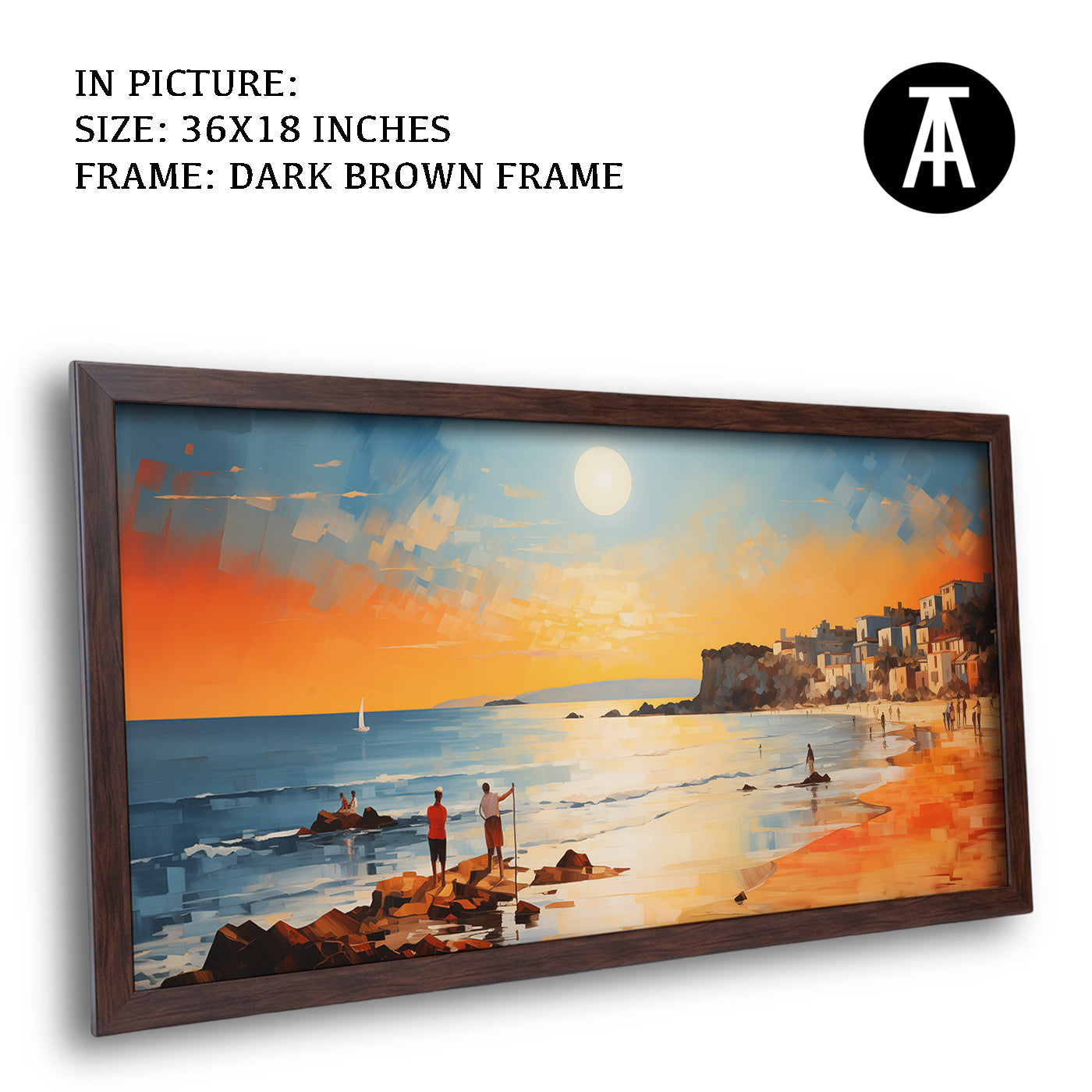 Artwork in Metal Champagne Gold Frame