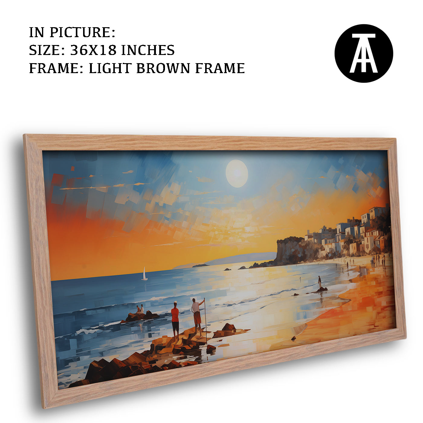 Artwork in Dark Brown Frame