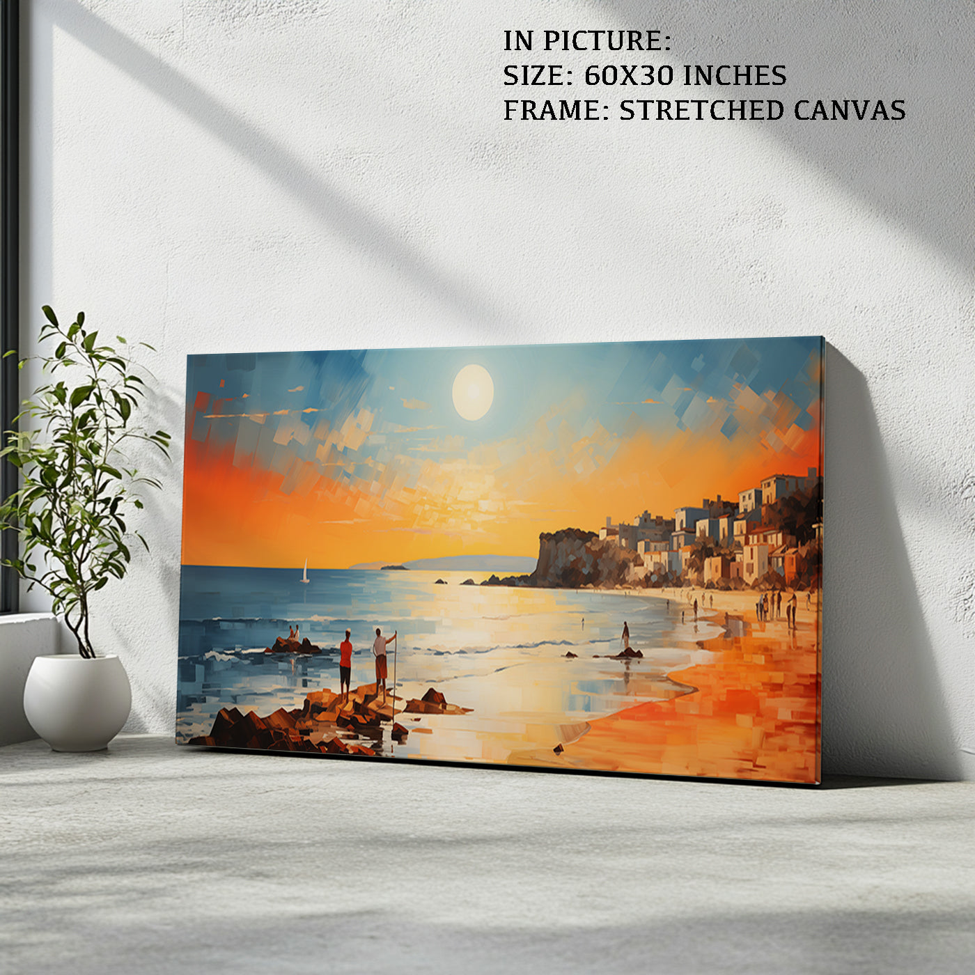 Artwork in Natural Wood Frame
