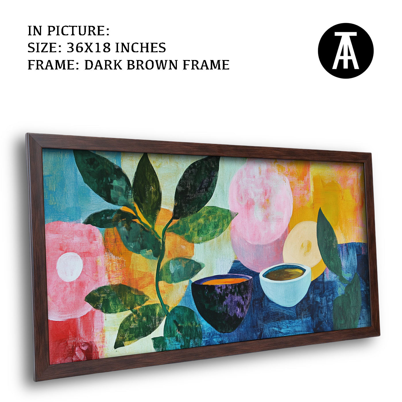 Artwork in Metal Champagne Gold Frame
