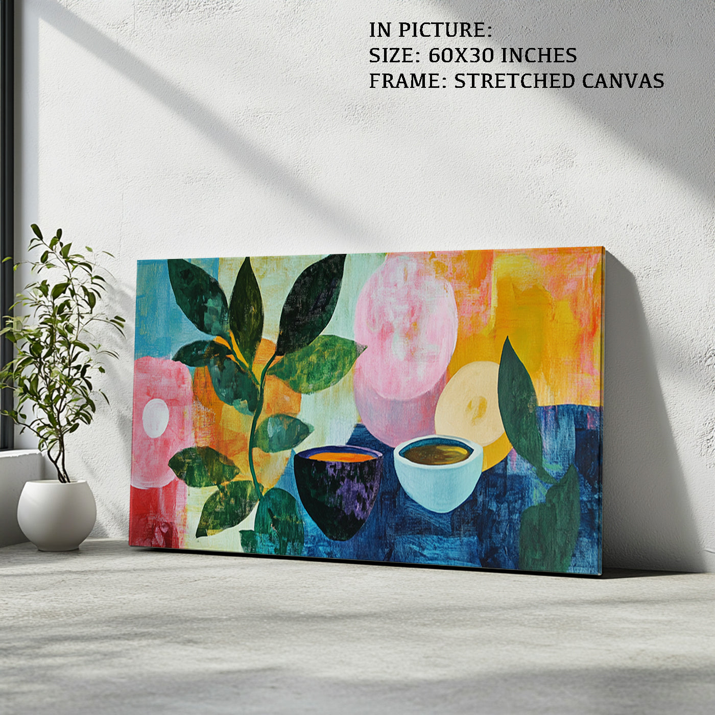 Artwork in Natural Wood Frame