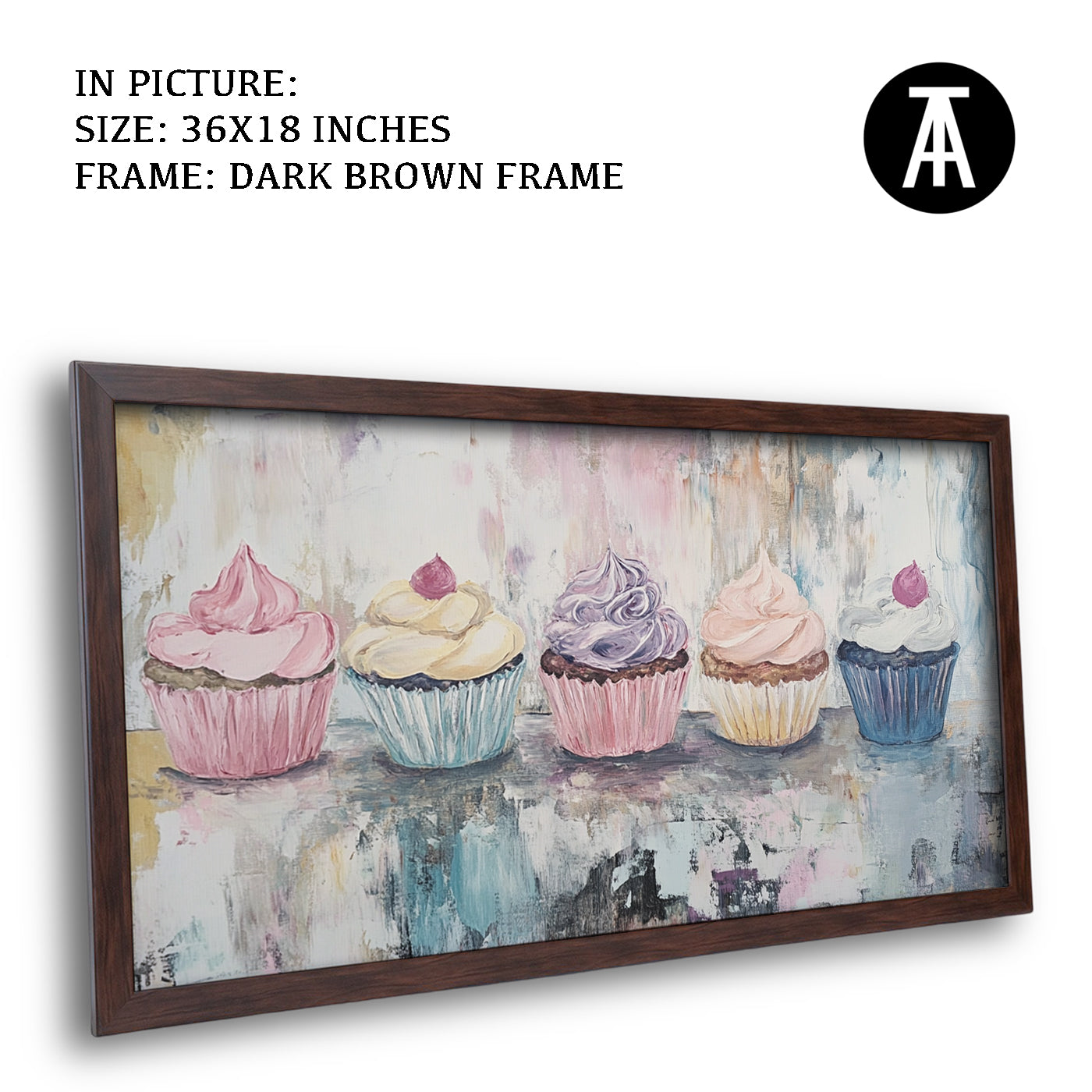 Artwork in Metal Champagne Gold Frame