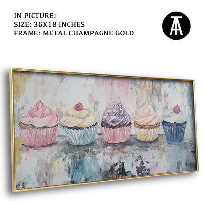 Artwork in Light Brown Frame