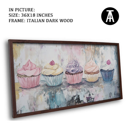 Artwork in Dark Wood Frame
