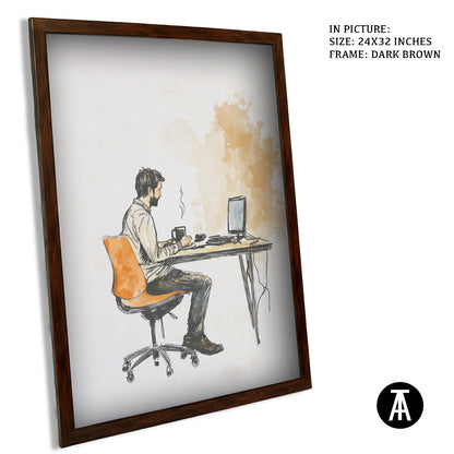 Artwork in Metal Champagne Gold Frame