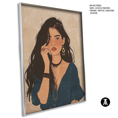 Artwork in Metal Earling Silver Frame