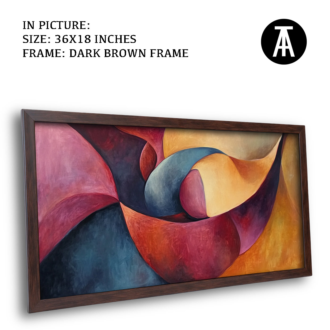 Artwork in Metal Champagne Gold Frame