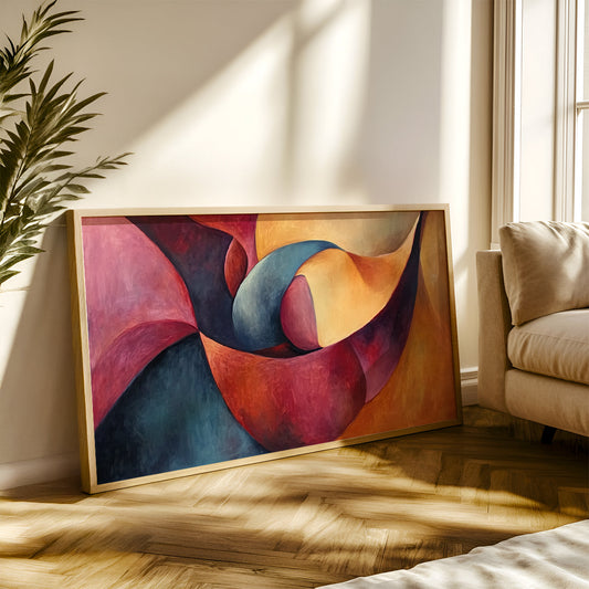Modern Art Painting in a Lifestyle Setting