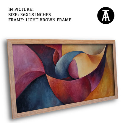Artwork in Dark Brown Frame
