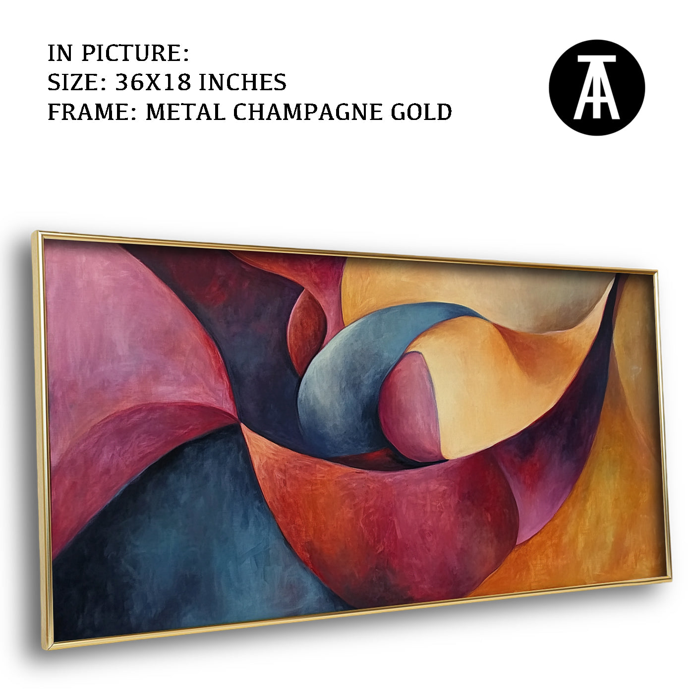 Artwork in Light Brown Frame