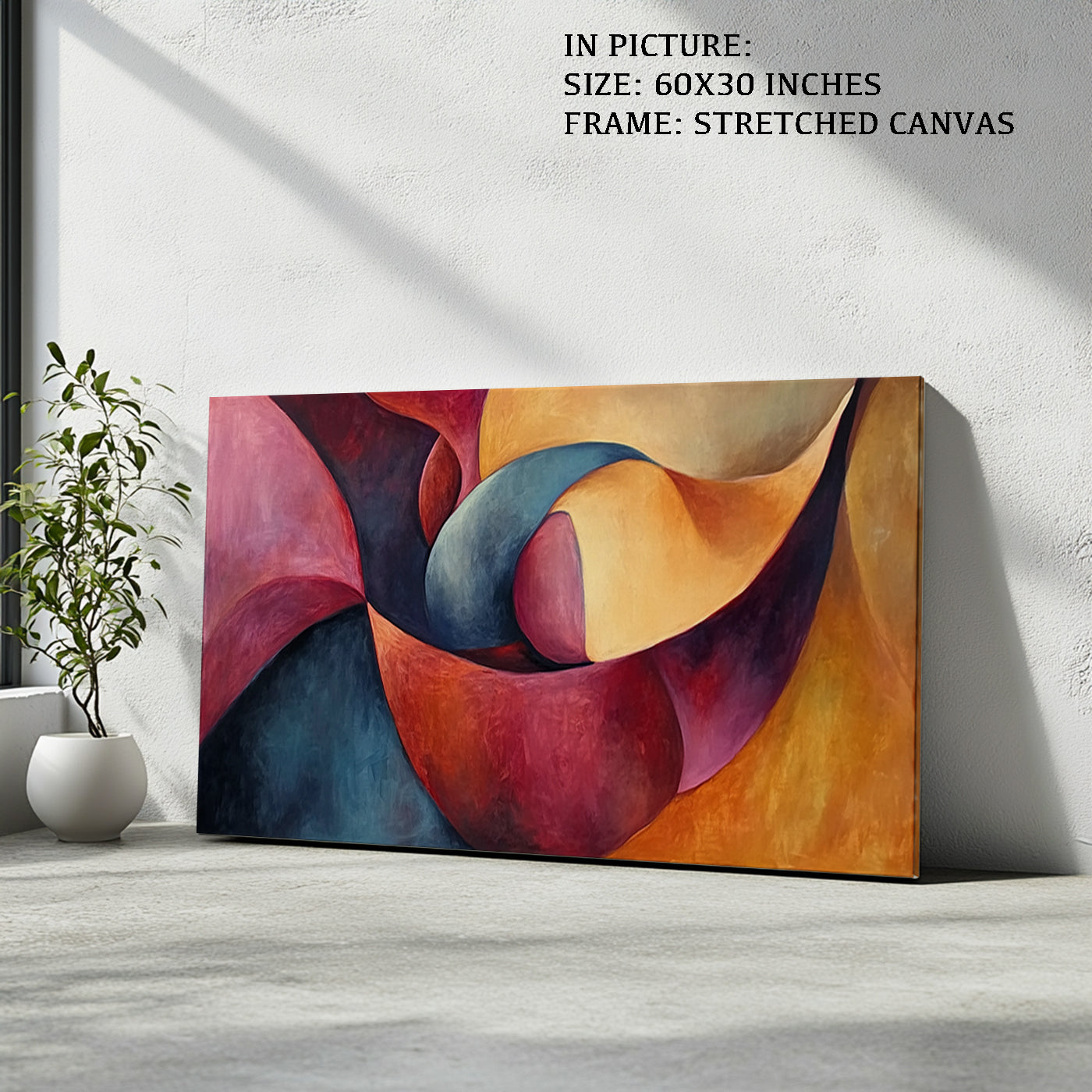 Artwork in Natural Wood Frame