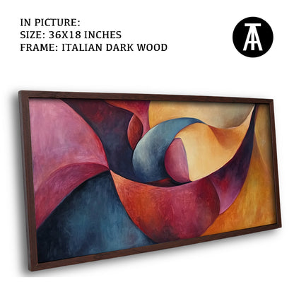 Artwork in Dark Wood Frame
