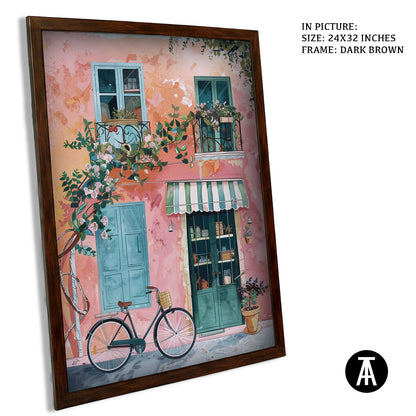 Sample Artwork in Dark Brown Frame