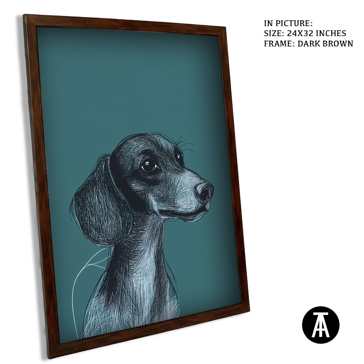 Artwork in Metal Champagne Gold Frame