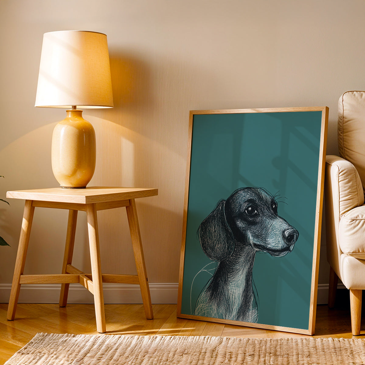 Minimalist Artwork in a Lifestyle Setting