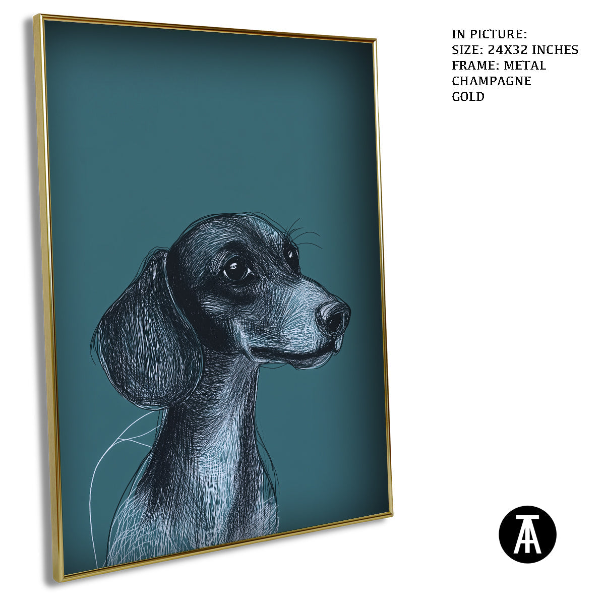 Artwork in Light Brown Frame