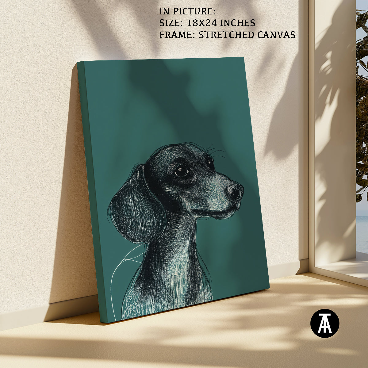 Artwork in Natural Wood Frame