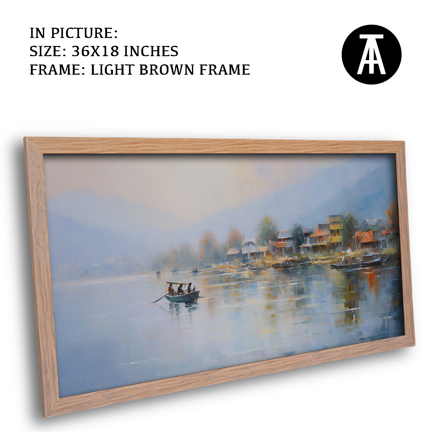 Artwork in Dark Brown Frame