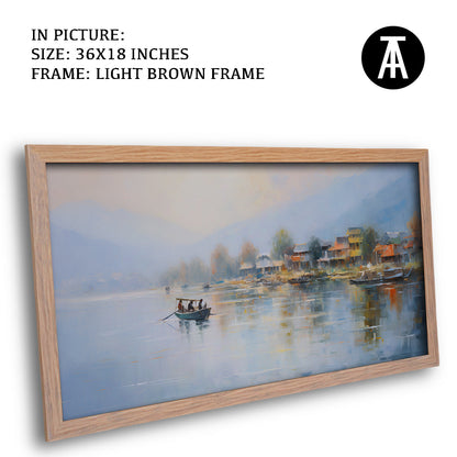 Artwork in Dark Brown Frame