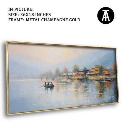 Artwork in Light Brown Frame