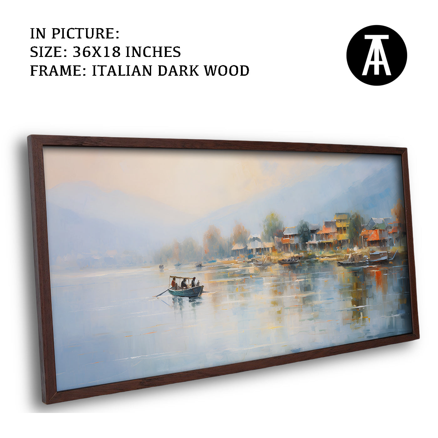 Artwork in Dark Wood Frame