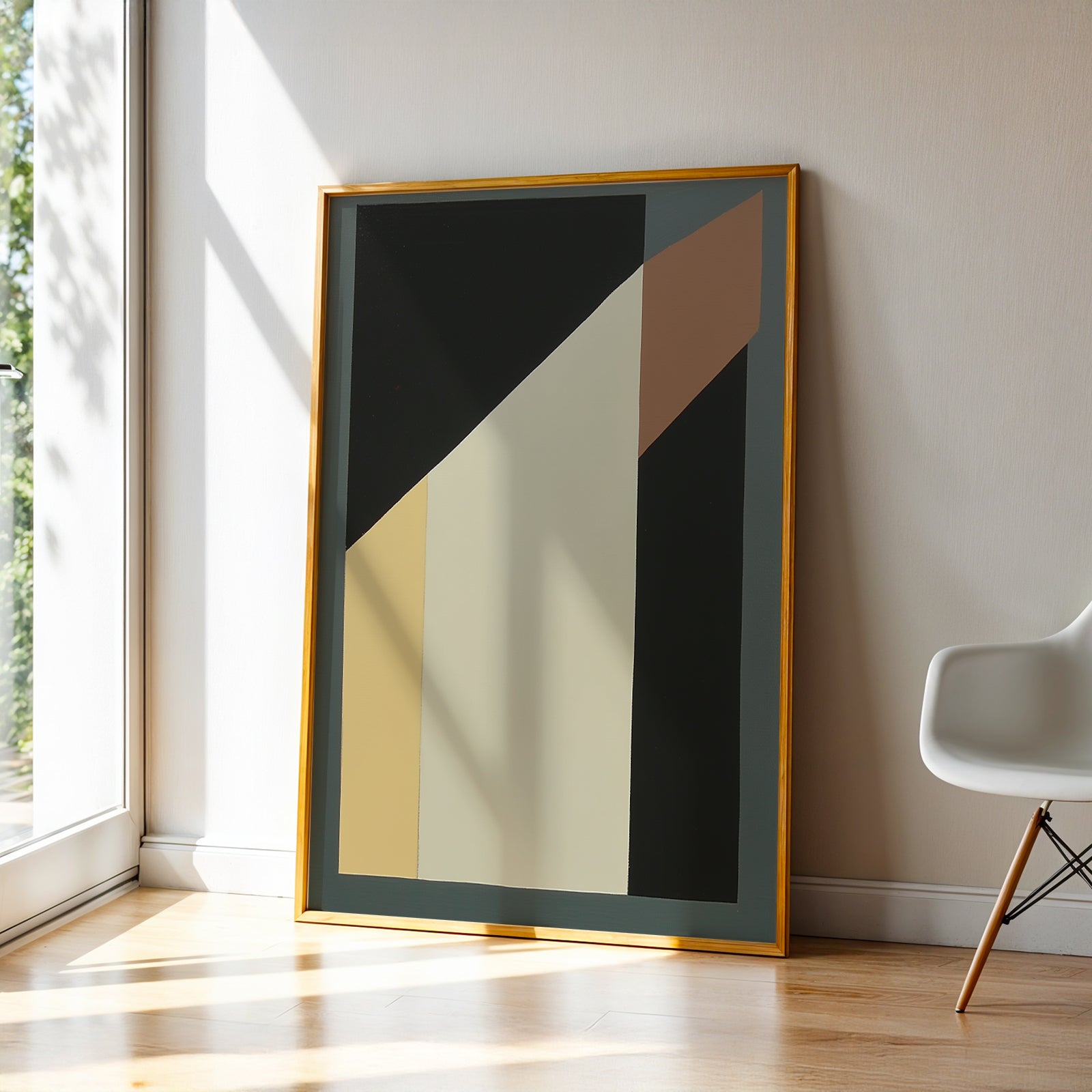 Abstract Art in a Lifestyle Setting Dark Unchaos by NYC Abstract