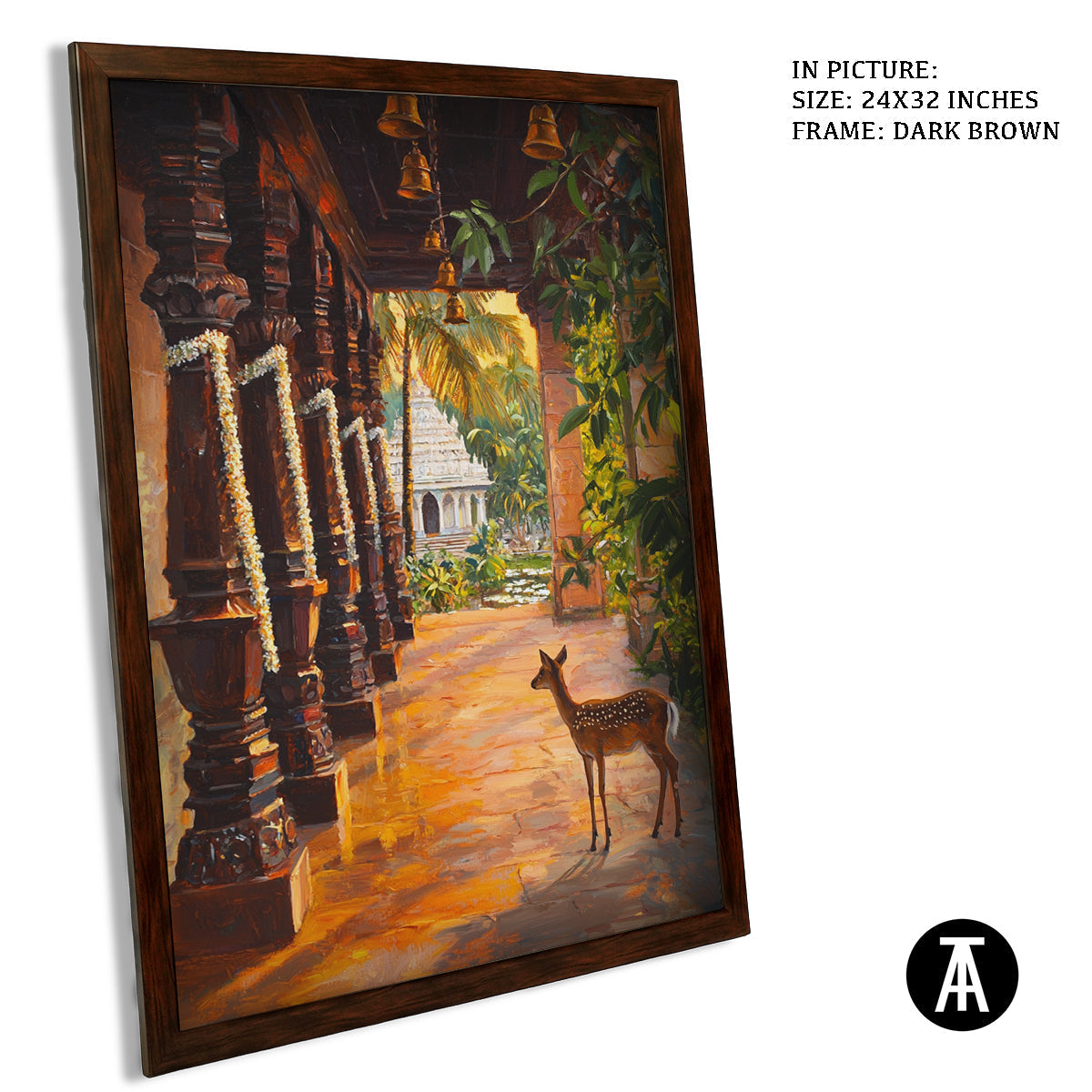Artwork in Metal Champagne Gold Frame