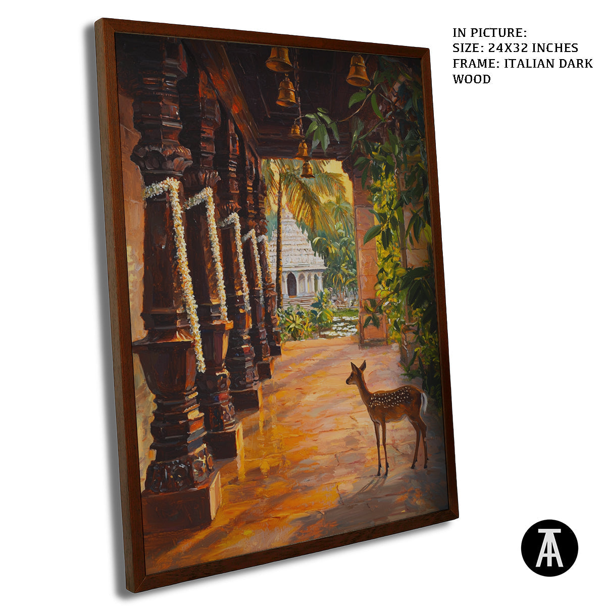 Artwork in Dark Wood Frame