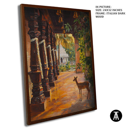 Artwork in Dark Wood Frame