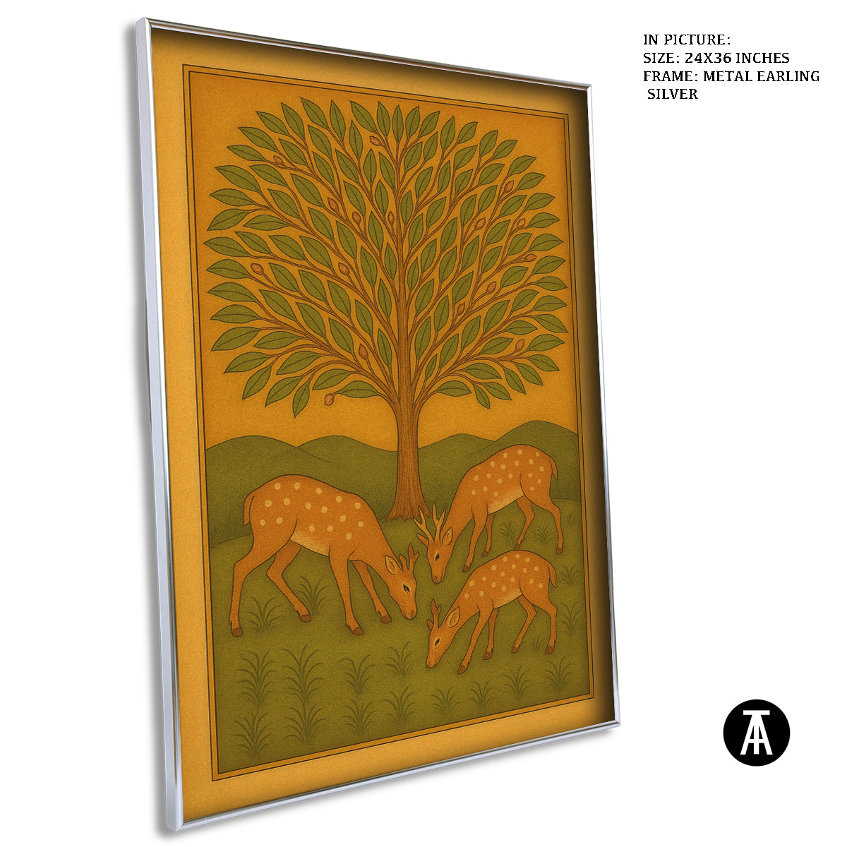 Artwork in Metal Earling Silver Frame