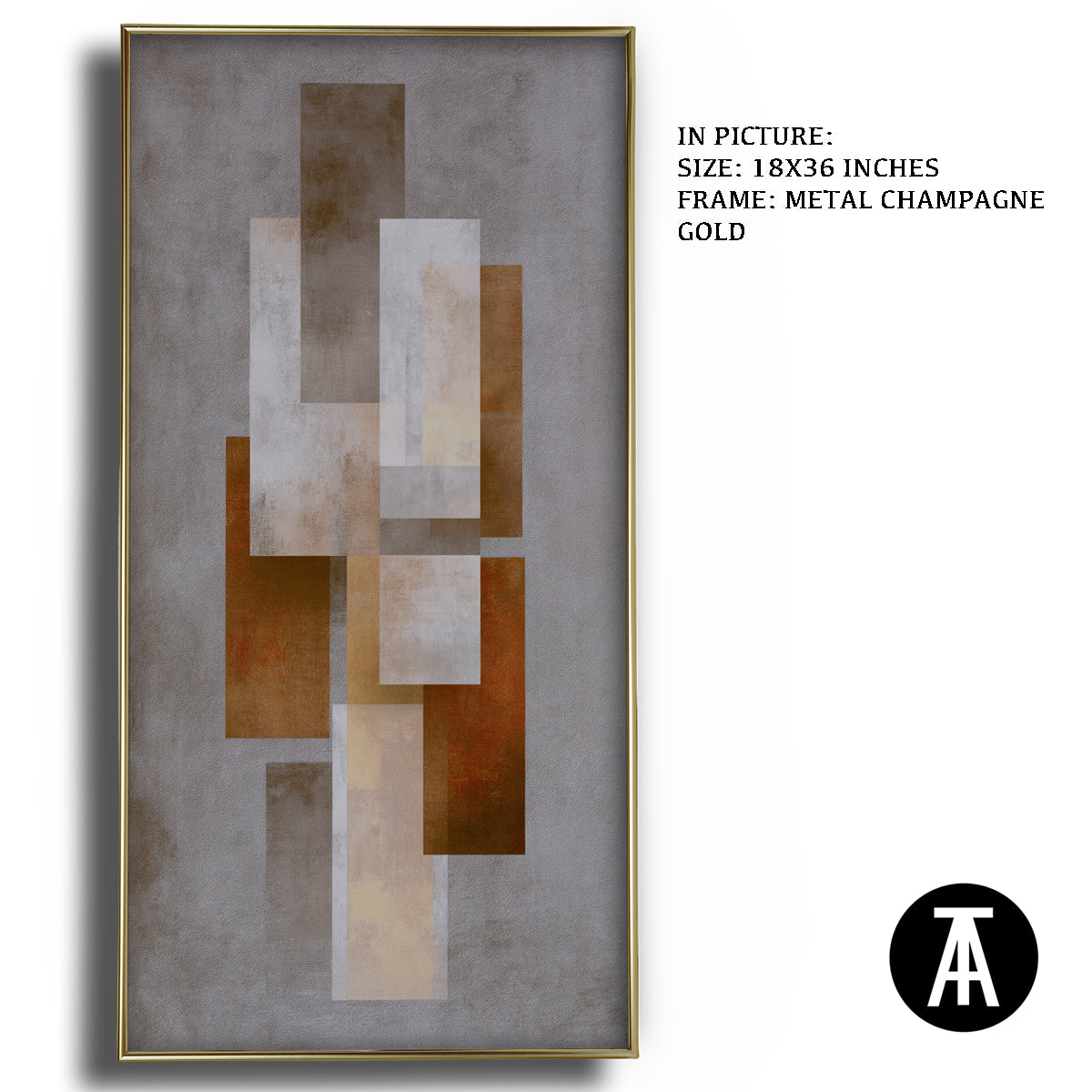 Artwork in Light Brown Frame