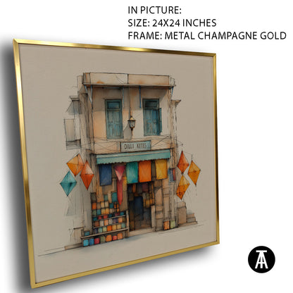 Artwork in Metal Champagne Gold Frame