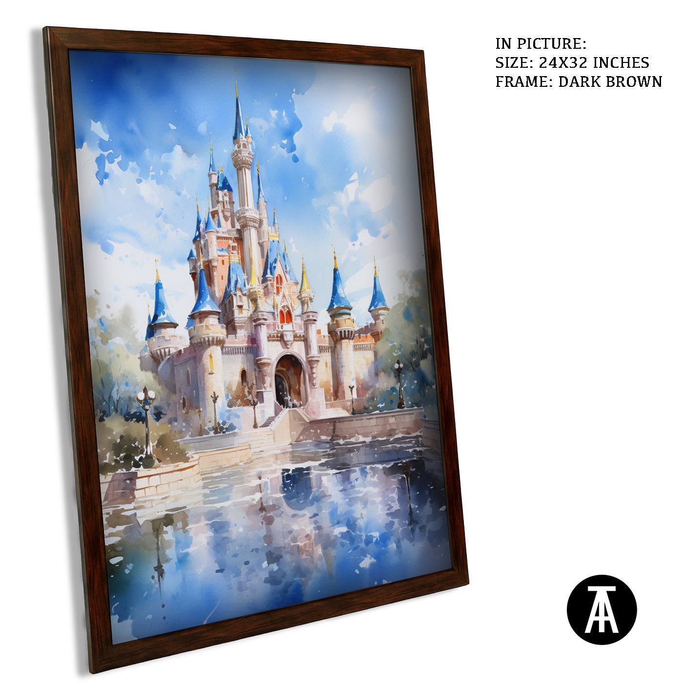 Artwork in Metal Champagne Gold Frame