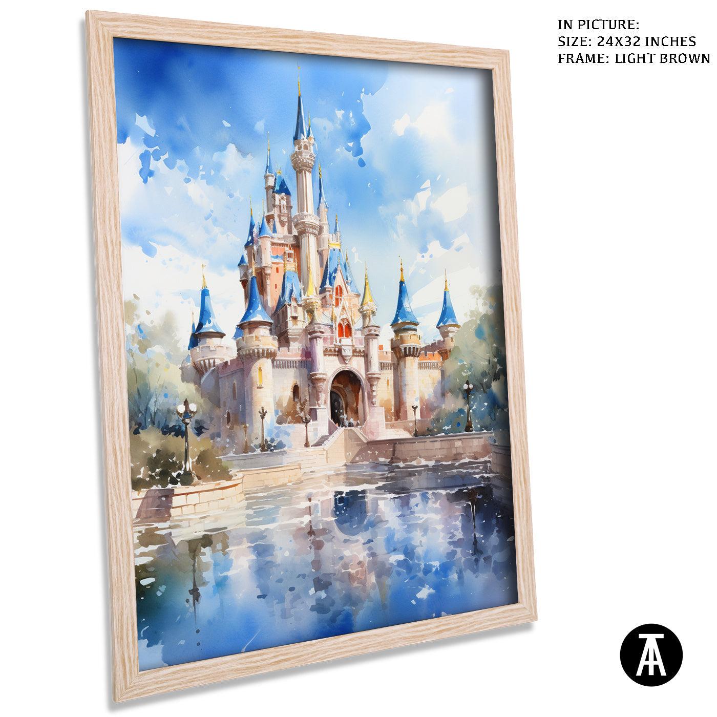Artwork in Dark Brown Frame
