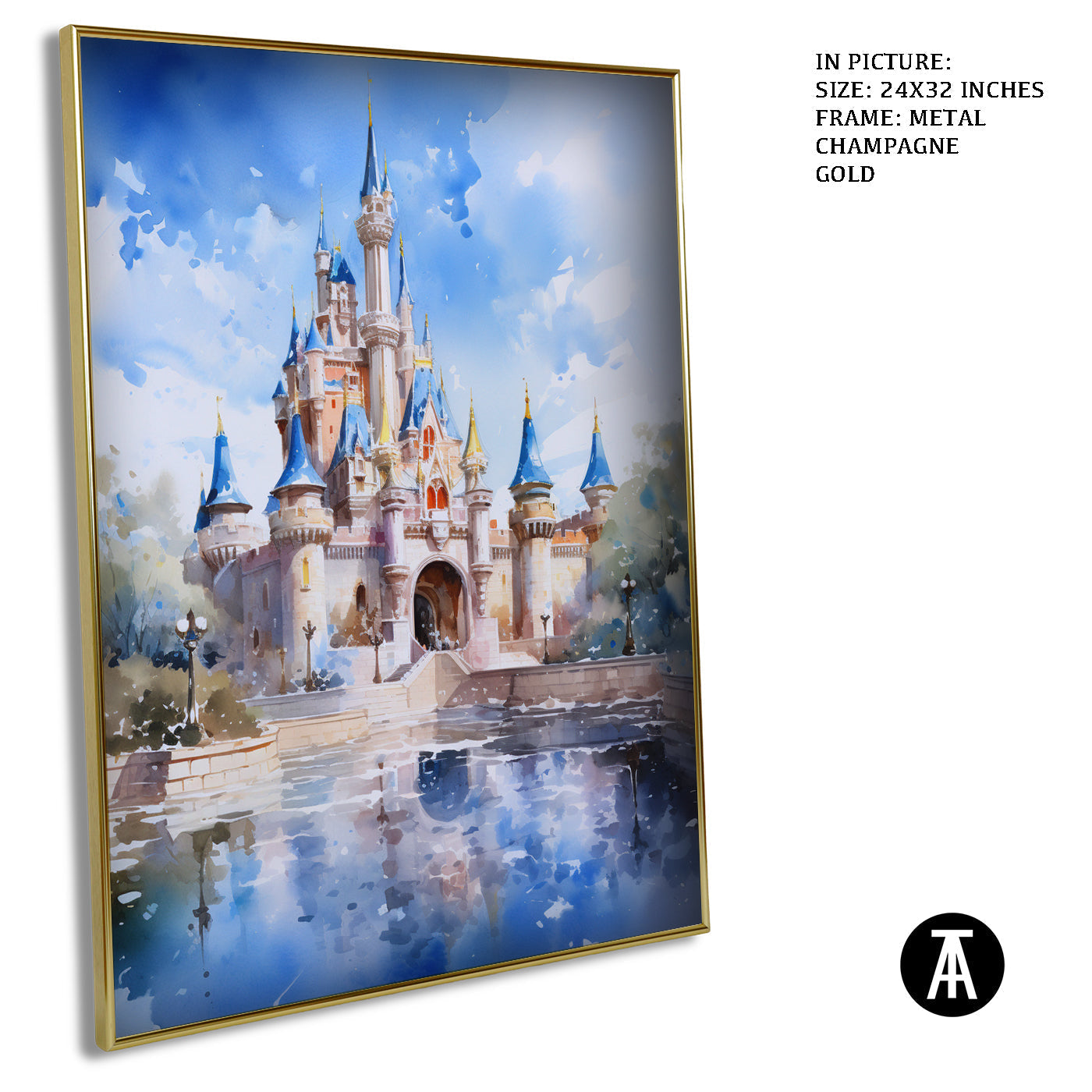 Artwork in Light Brown Frame
