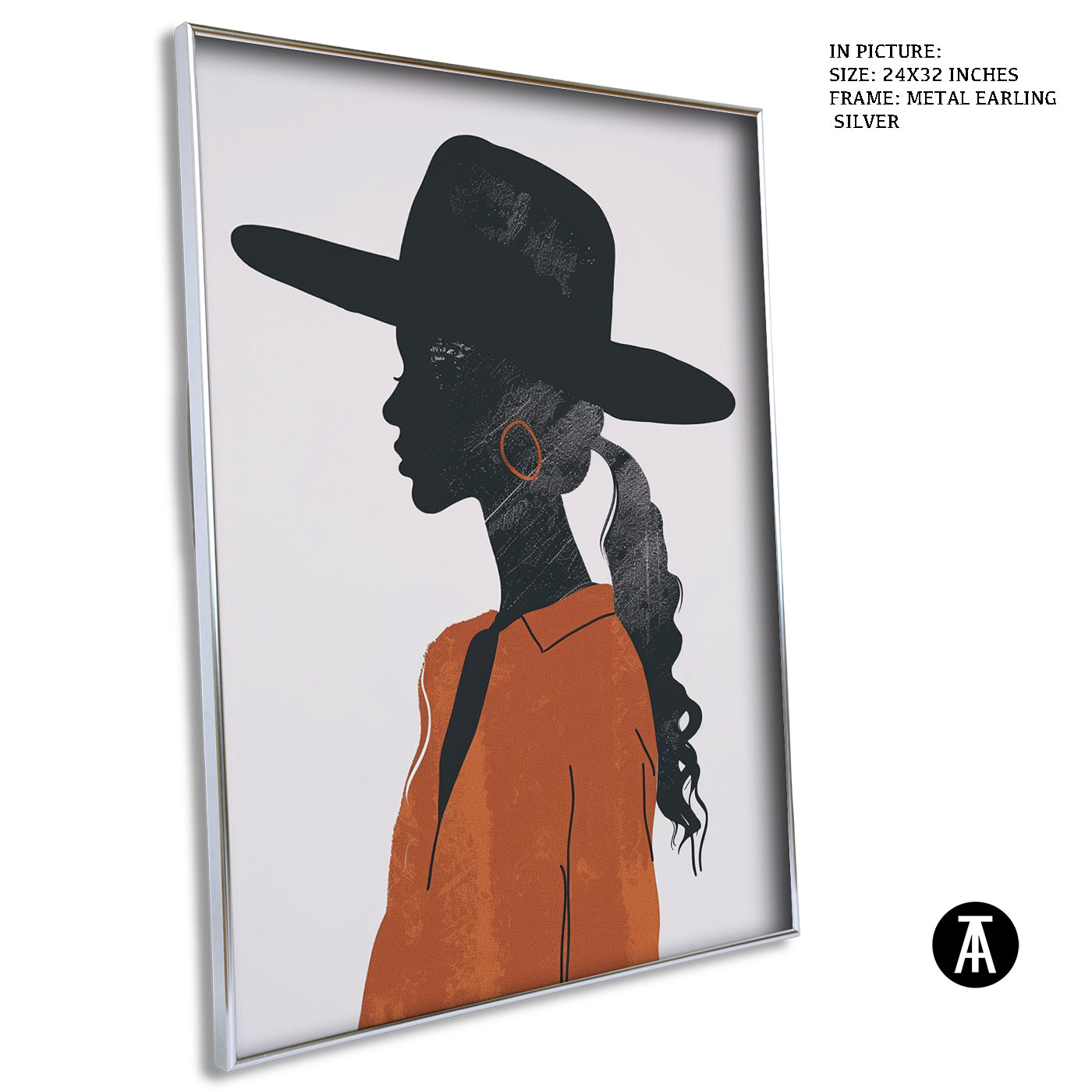 Artwork in Metal Earling Silver Frame