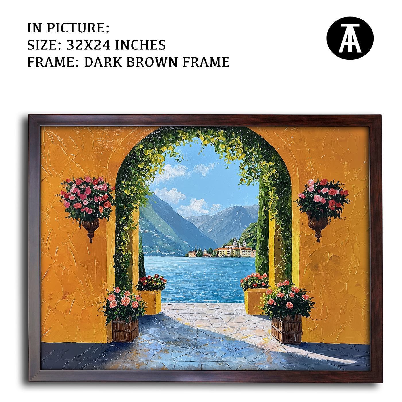 Artwork in Metal Champagne Gold Frame