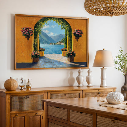 Swiss Alps Painting in a Lifestyle Setting