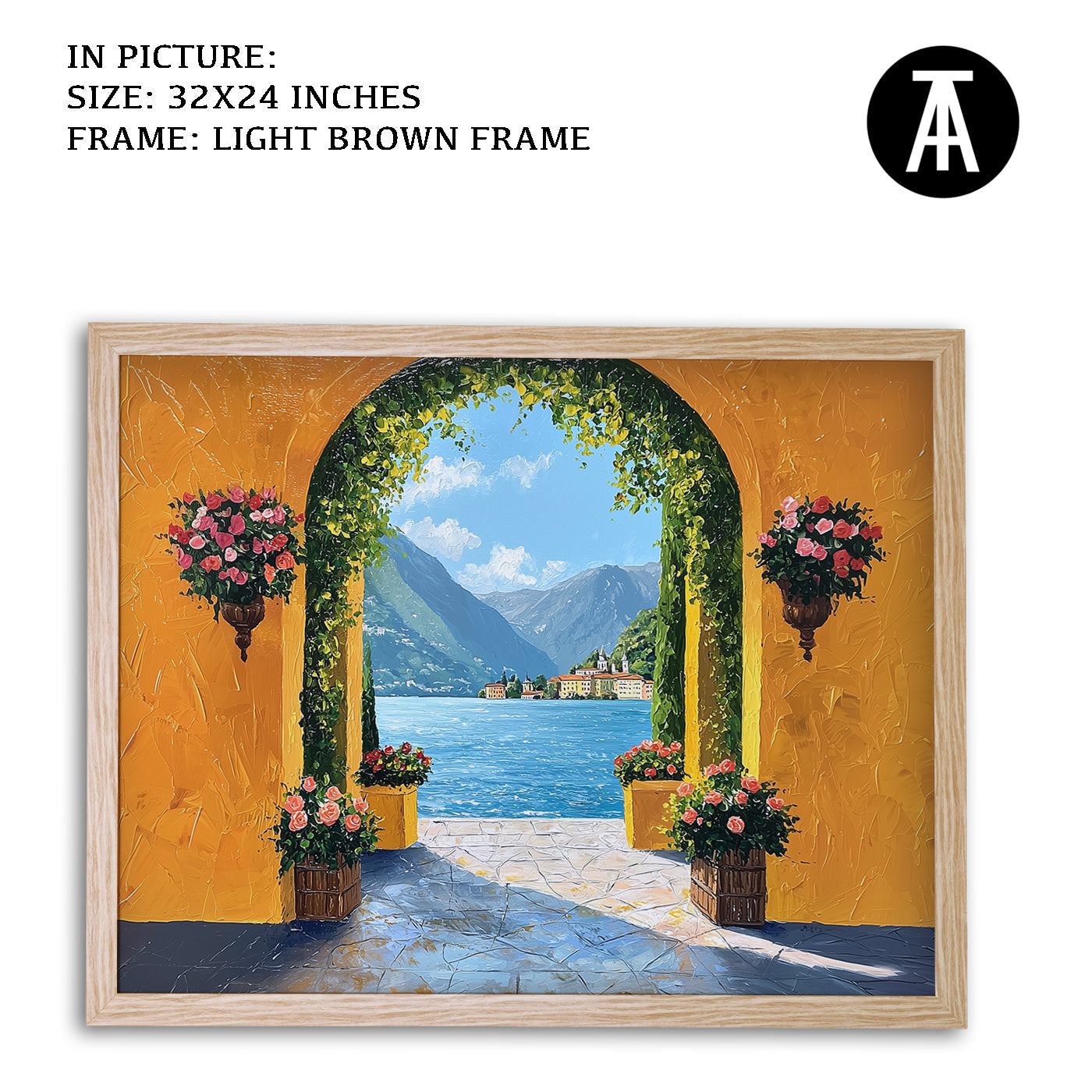 Artwork in Dark Brown Frame