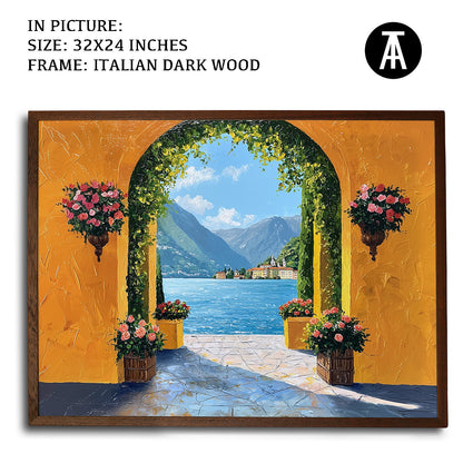 Artwork in Dark Wood Frame