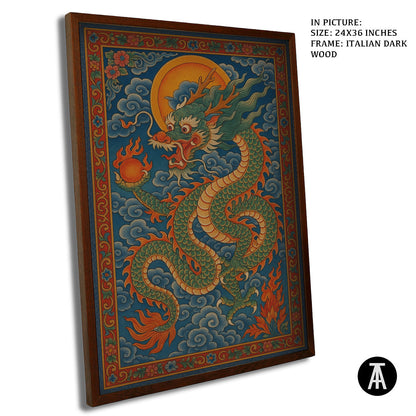 Artwork in Dark Wood Frame