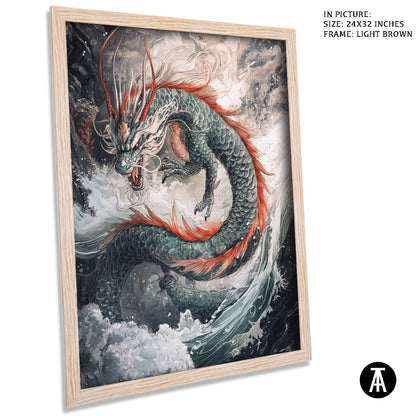 Artwork in Dark Brown Frame