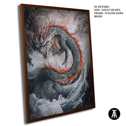 Artwork in Dark Wood Frame