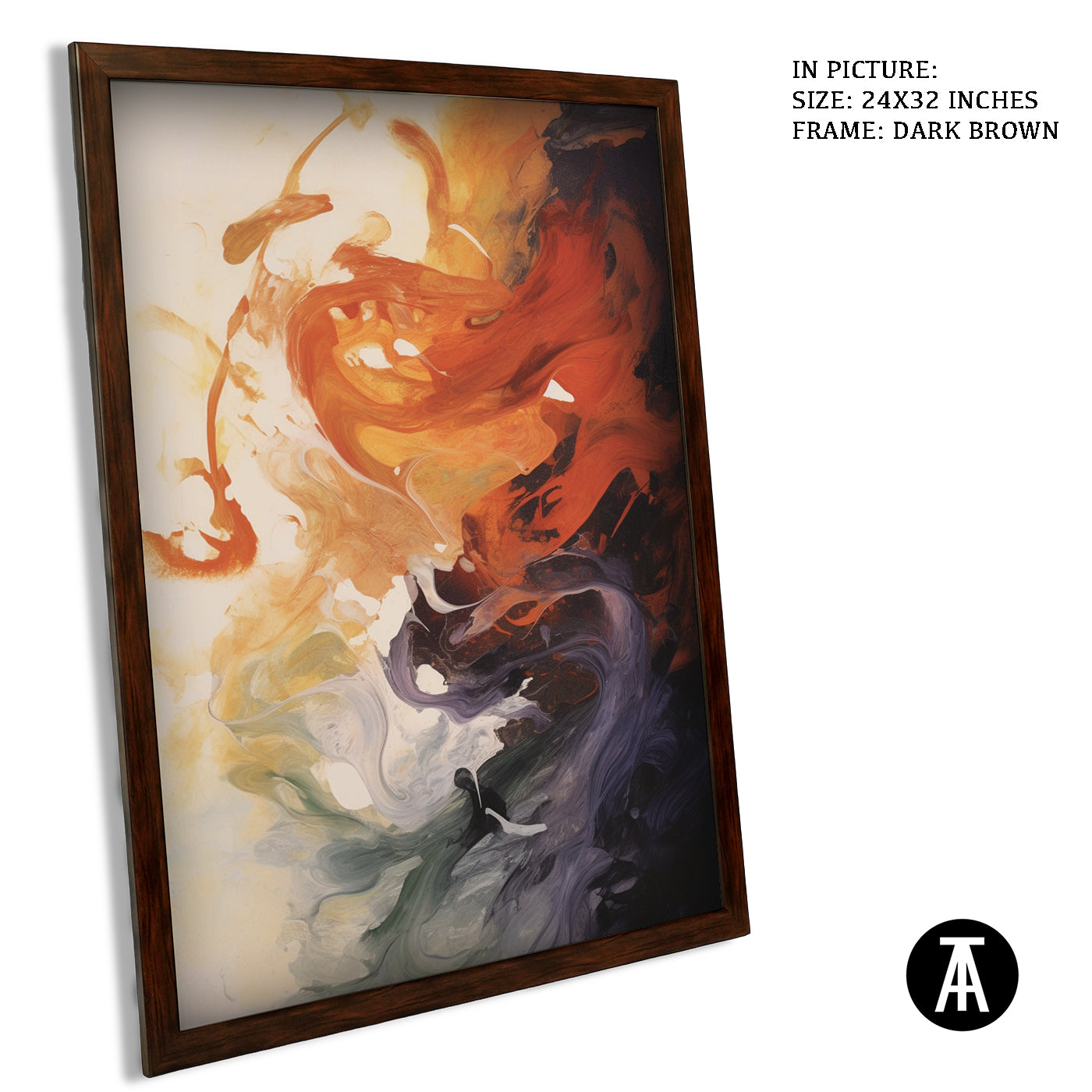 Artwork in Metal Champagne Gold Frame