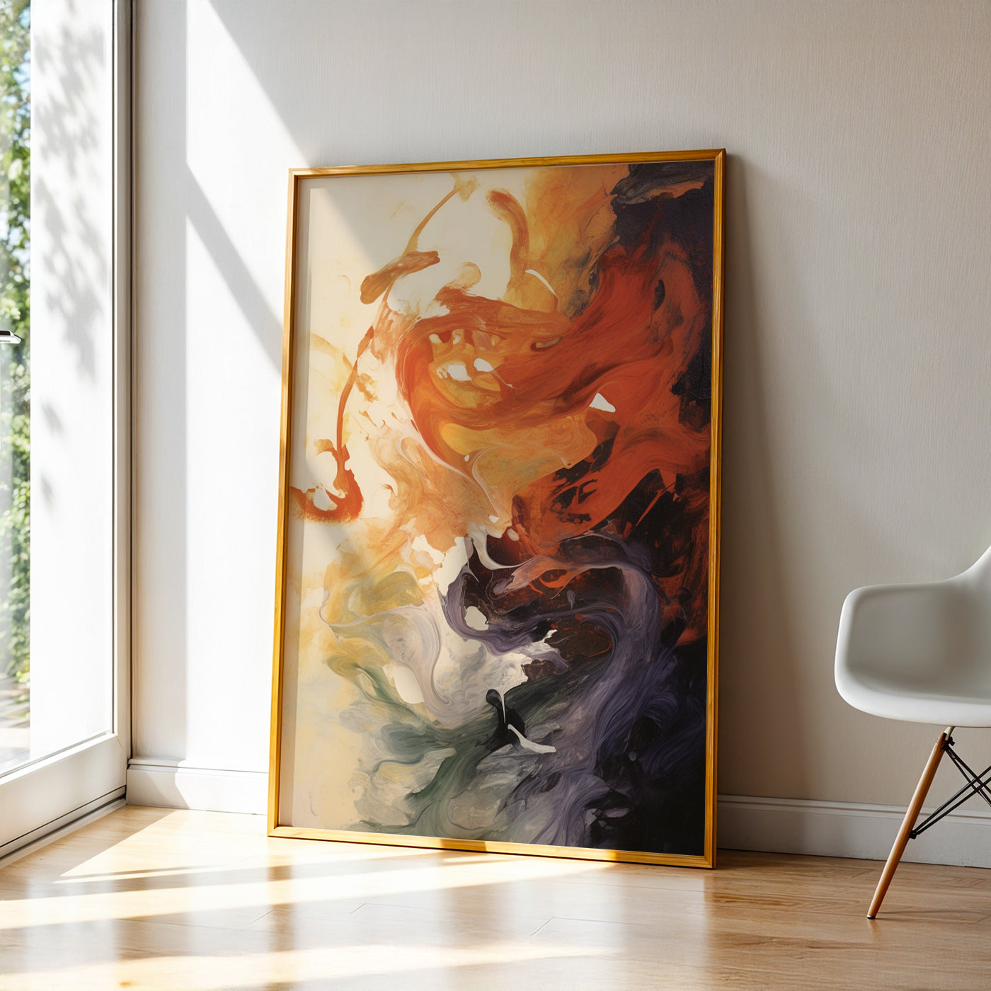 Abstract Painting in a Lifestyle Setting