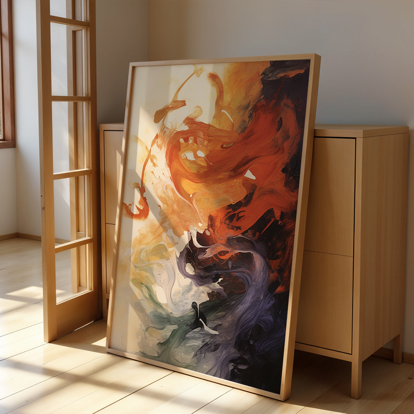 Abstract Artwork in a Lifestyle Setting