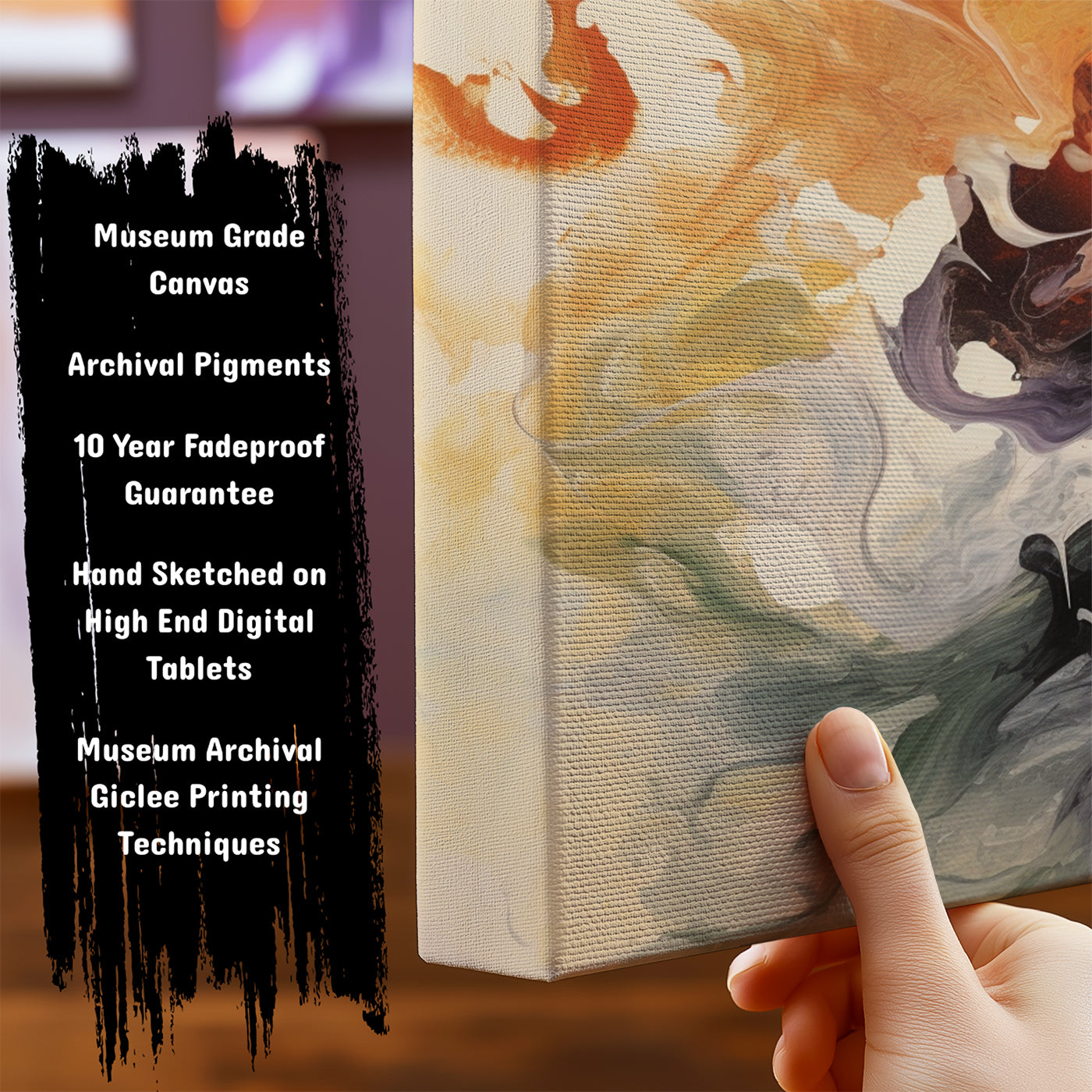 Information about Abstract Canvas Art Print